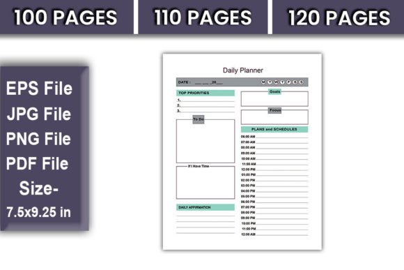 Download Daily Planner Book, - Premium Bundle
