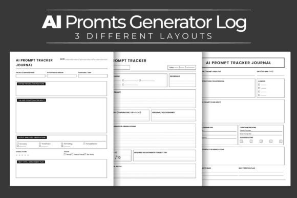 Download AI Prompt Tracker Log Book Interior PDF - Log book interior Collection
