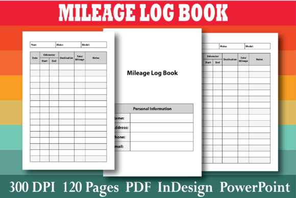 Download KDP Mileage Log Book Interior - Log book interior Collection